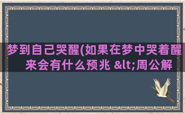 梦到自己哭醒(如果在梦中哭着醒来会有什么预兆 <周公解梦>)